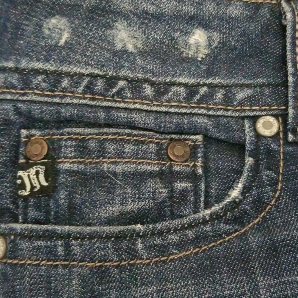 MissMe Snakeskin Embellished Jeans! JP4522B 28x31½ - Picture 4 of 8